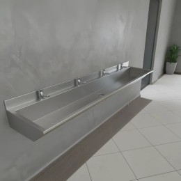 Lavatório Coletivo Com 4 Torneiras 2,00m - Construinox